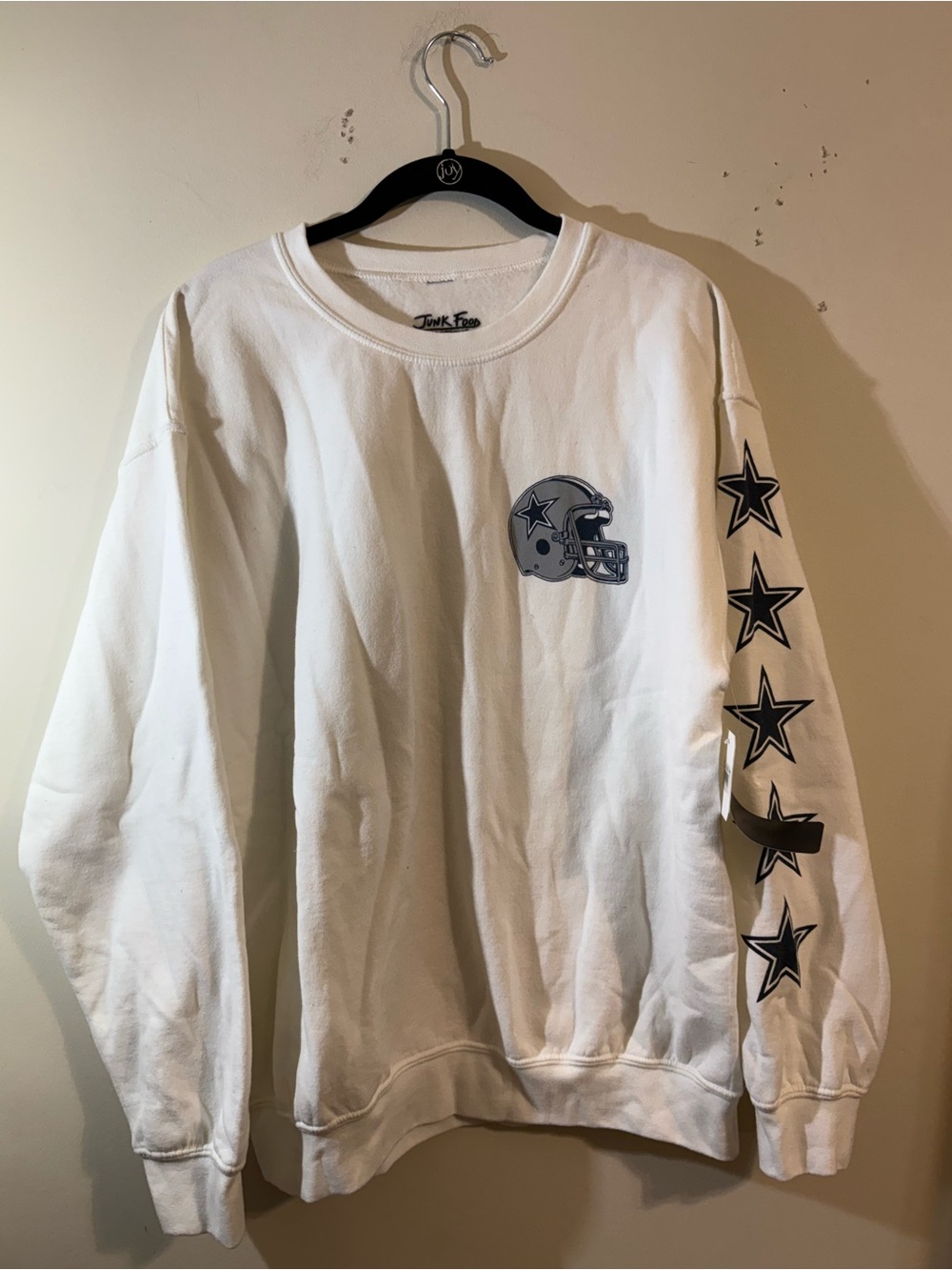 NFL Dallas Cowboys sweatshirt white helmet star graphics women’s small NWT